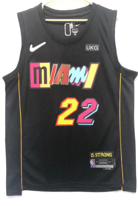 2022 Men Miami Heat #22 Butler black city edition Nike NBA Jerseys